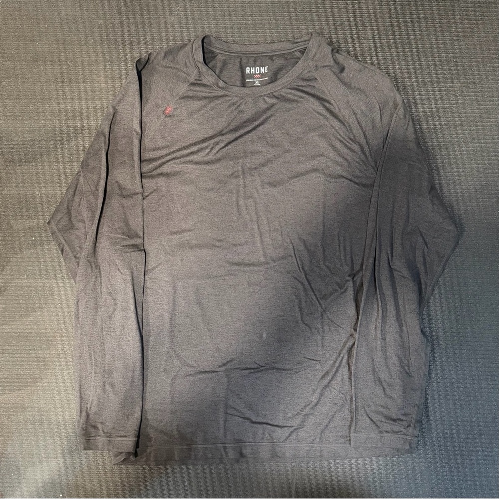 Rhone Men's Charcoal Long Sleeve Tee